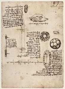 MS B 2173 f.59r、軍用武器の研究、1488-90 作： Leonardo da Vinci